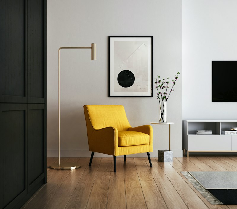Scandinavian Velvet Accent Lounge Armchair